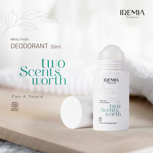 IREMIA Organics two scents worth deodorant 50ml minty fresh